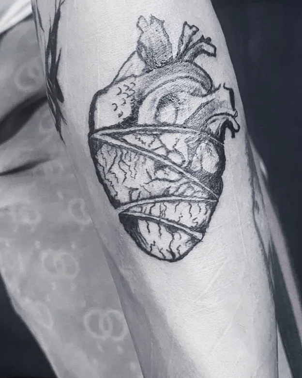 Fine line tattoo by Sami Sami at S.Ink — anatomy, forearm