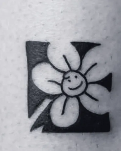 Blackwork tattoo by Sami Sami at S.Ink — bloom, shin