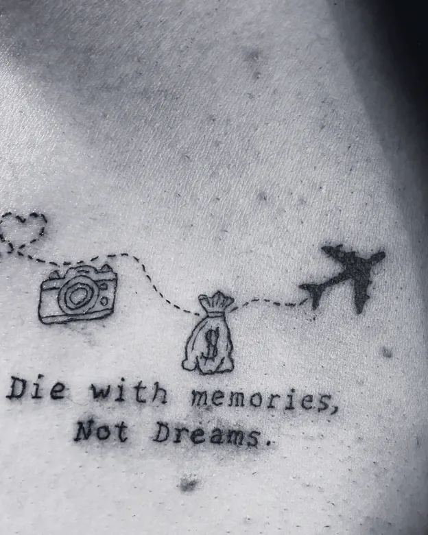 Lettering tattoo by Sami Sami at S.Ink — memories, ribs