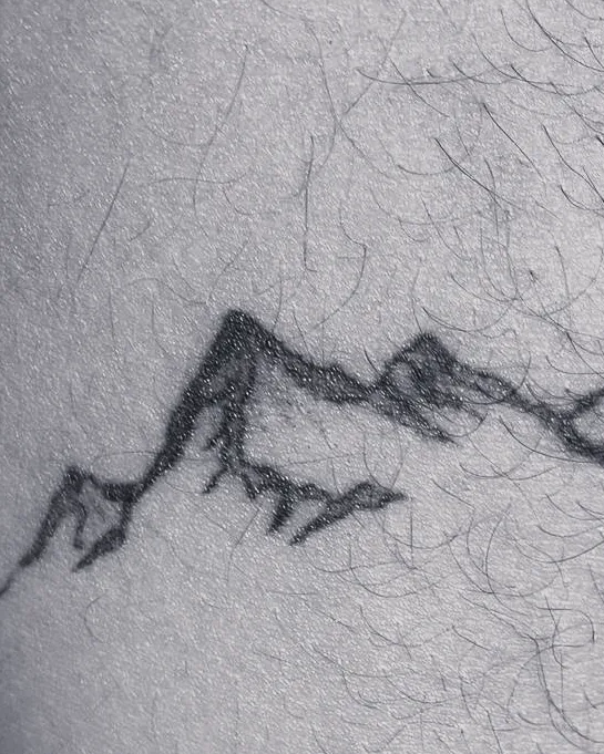 Fine line tattoo by Sami Sami at S.Ink — ridge, calf