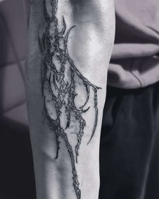 Ornamental tattoo by Sami Sami at S.Ink — thorn, forearm